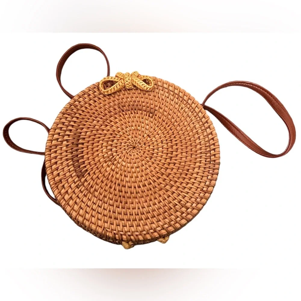 Round Rattan Crossbody - Picture 3 of 3